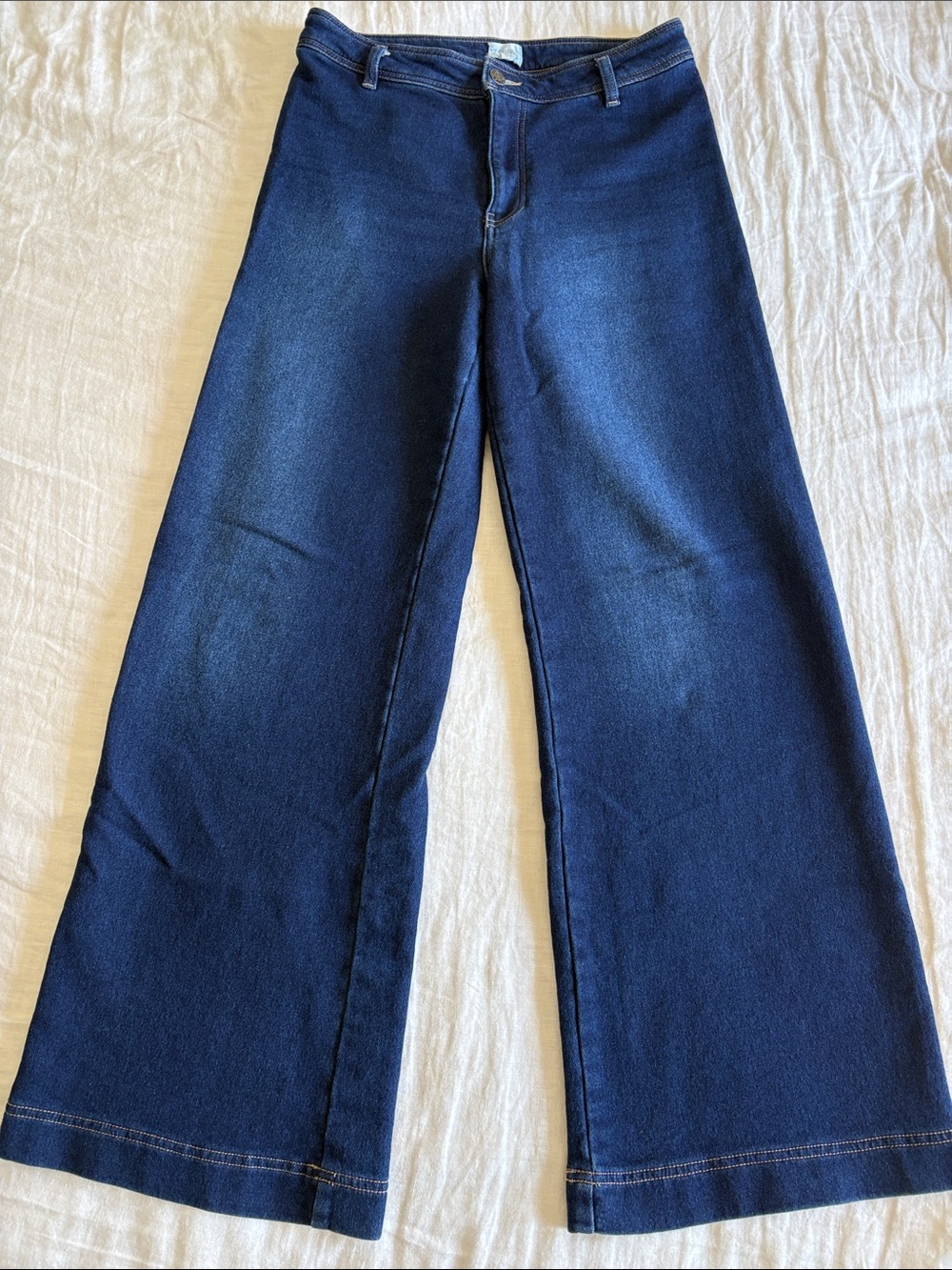 Z Supply Wide-Leg Jeans in Deep Blue Wash